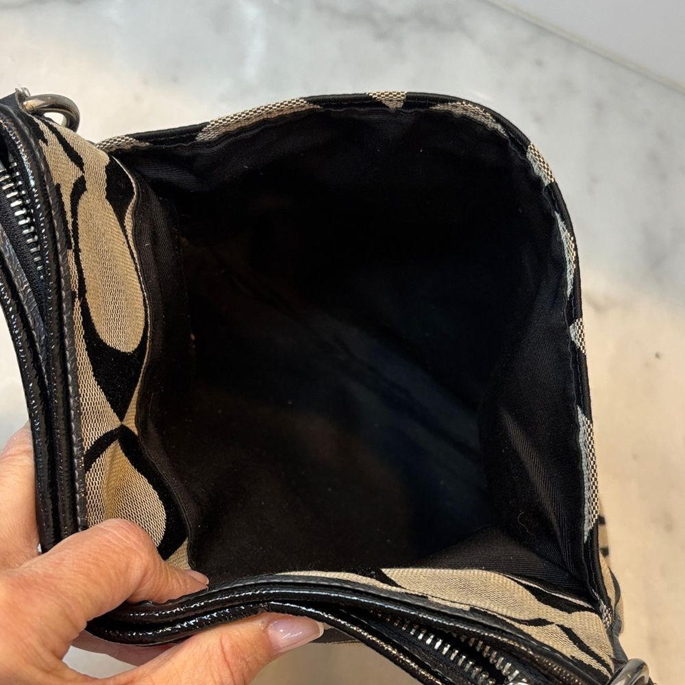 Coach Crossbody Bag Purse Handbag Signature Stripe Swing Pack Messenger Bag - Picture 11 of 16